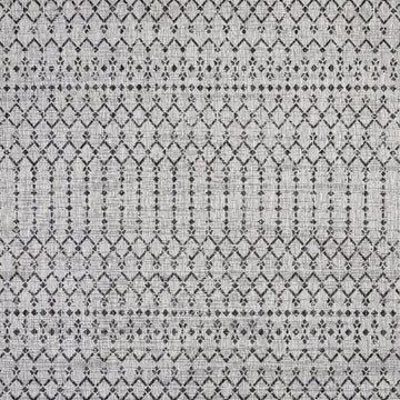 Ourika Moroccan Geometric Textured Weave Indoor/outdoor Square Rug